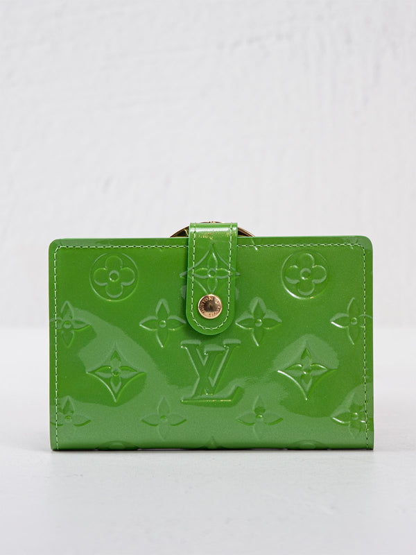 Louis Vuitton Monogram Vernis Vert Tonic Viennois Wallet