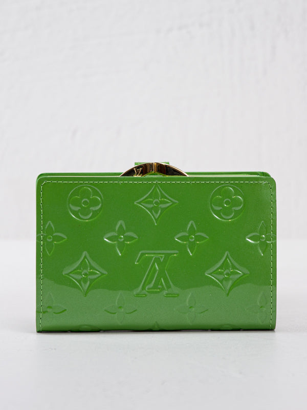 Louis Vuitton Monogram Vernis Vert Tonic Viennois Wallet