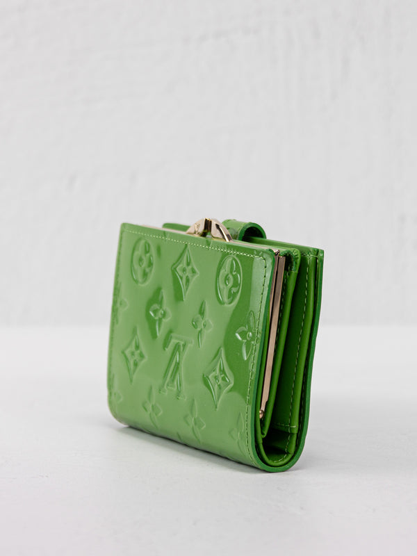 Louis Vuitton Monogram Vernis Vert Tonic Viennois Wallet