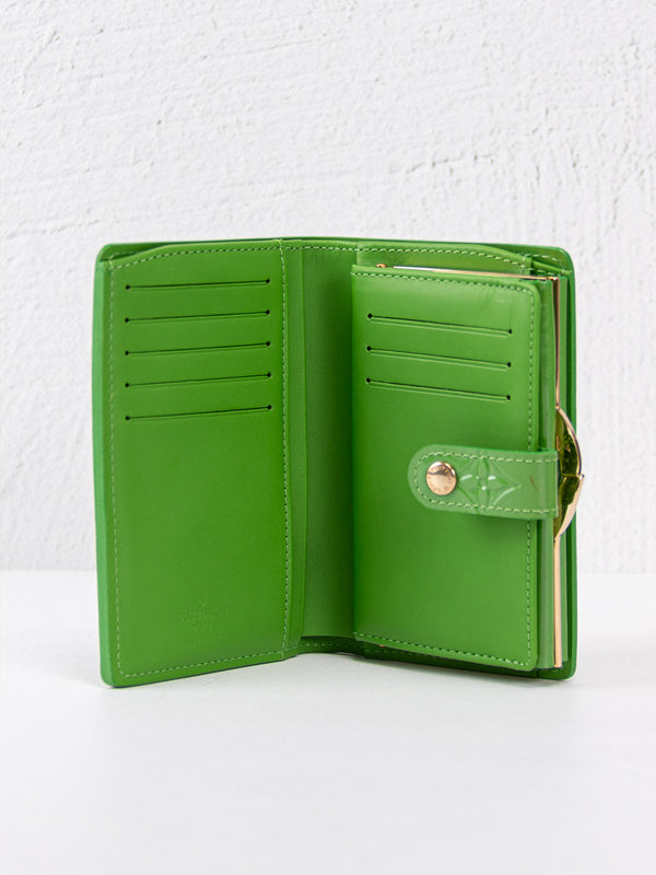 Louis Vuitton Monogram Vernis Vert Tonic Viennois Wallet