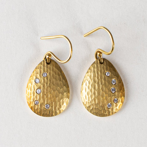 Lauren K Diamond Hammered Confetti Earrings