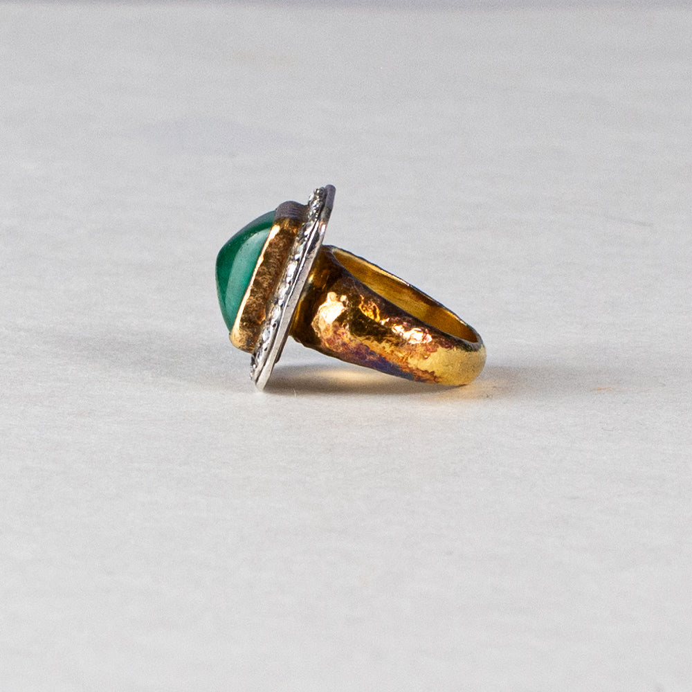 ARA Collection Colombian Cabachon Emerald Ring