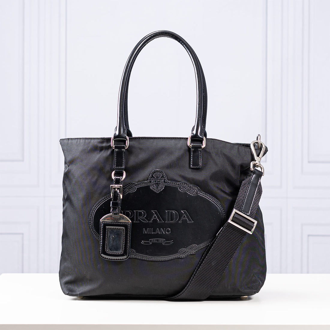 Prada Tessuto Nylon Logo 2-Way Bag