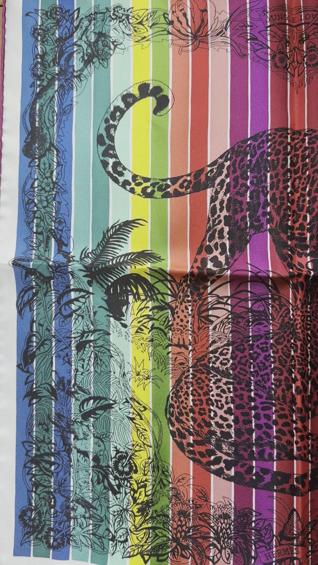 Hermès &quot;Jungle Love&quot; Rainbow Scarf 45