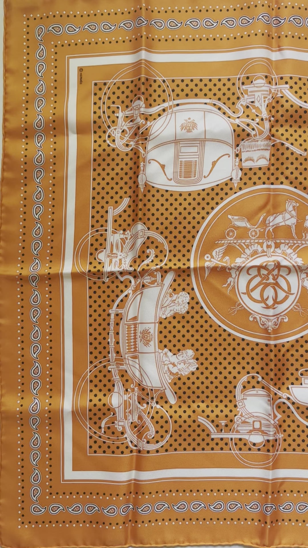 Hermes “Ex-Libris” Bandana Scarf 55