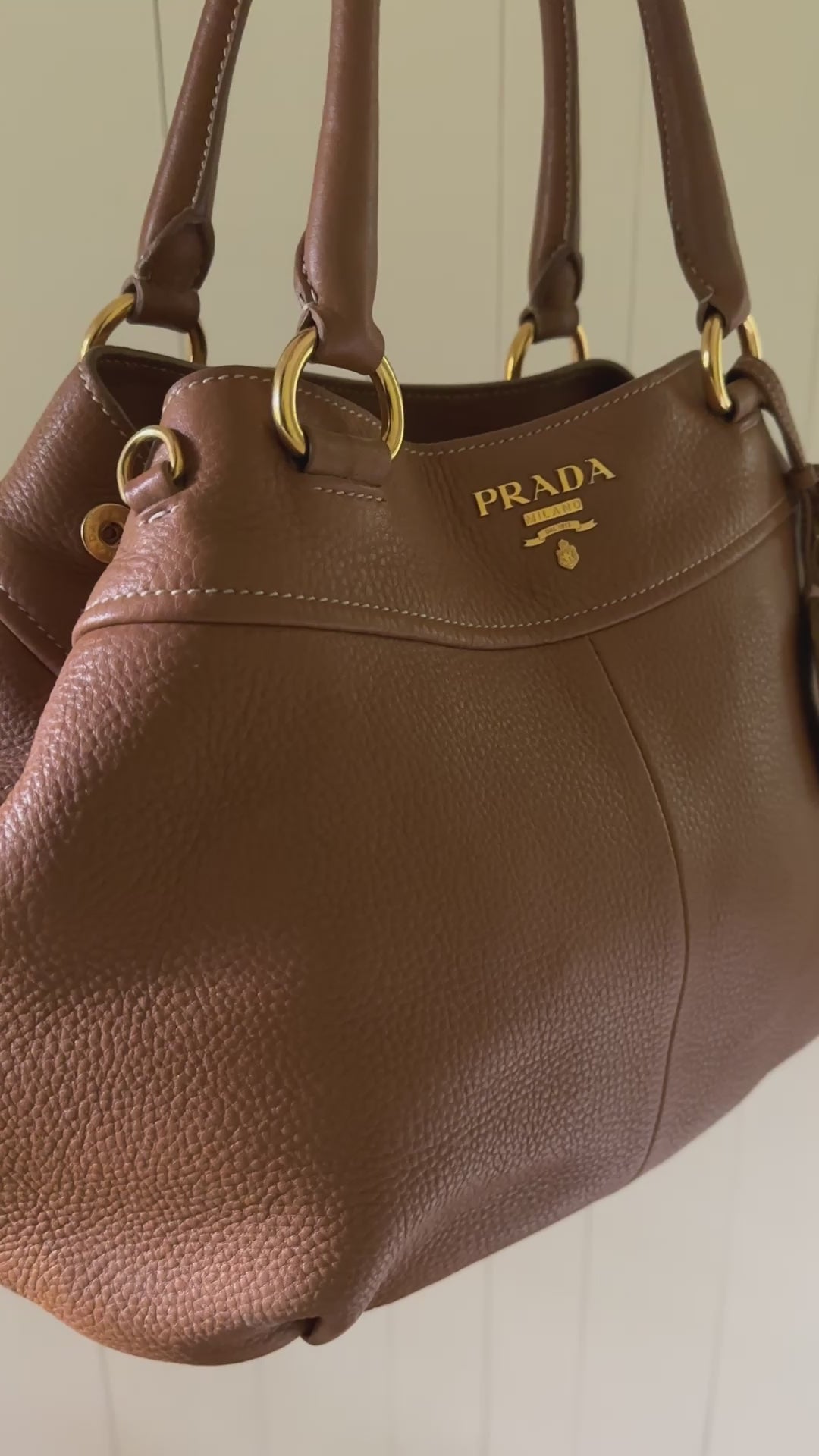 Prada Vitello Daino Handle Bag