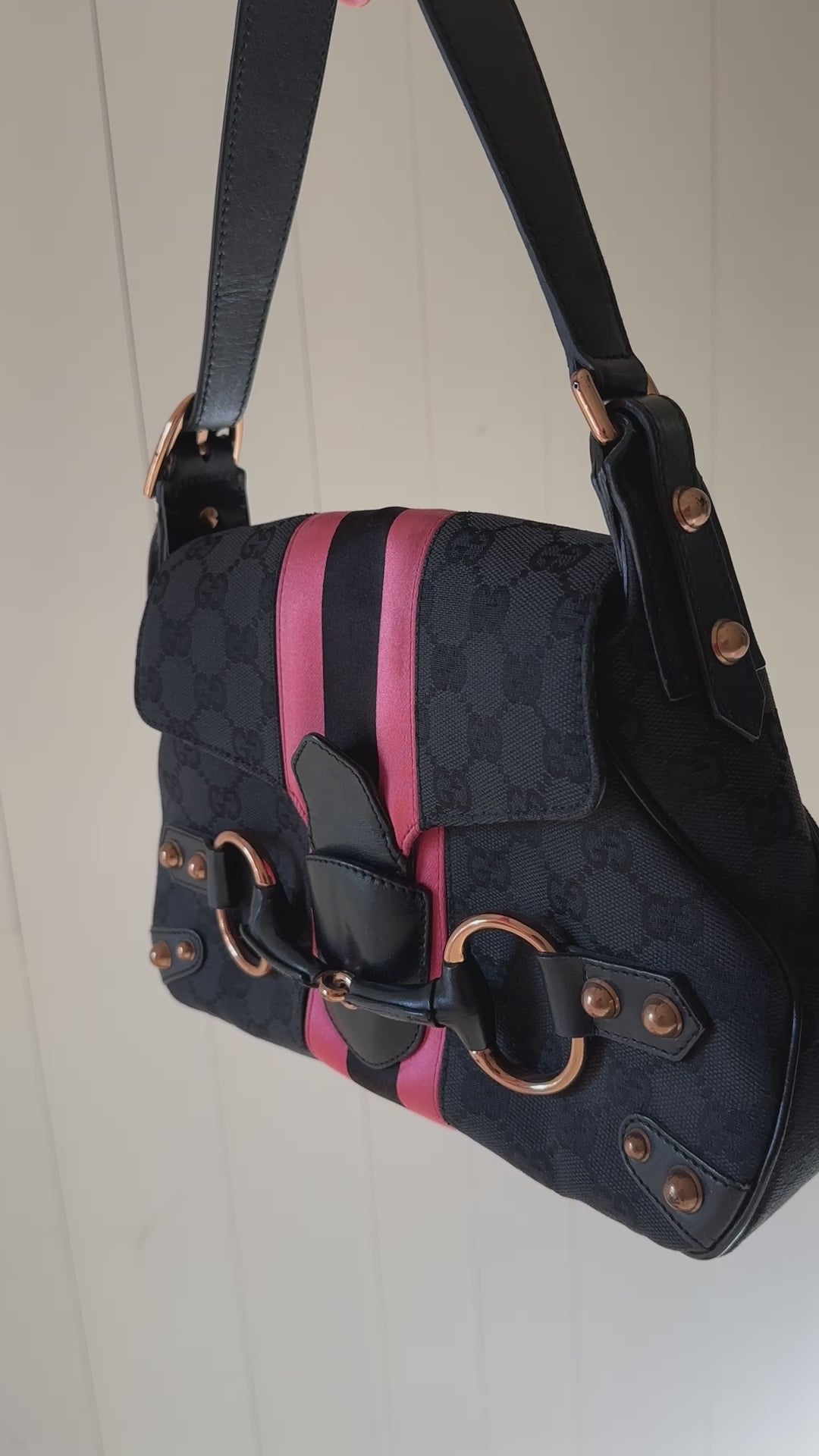 Gucci GG Web Horsebit Hobo