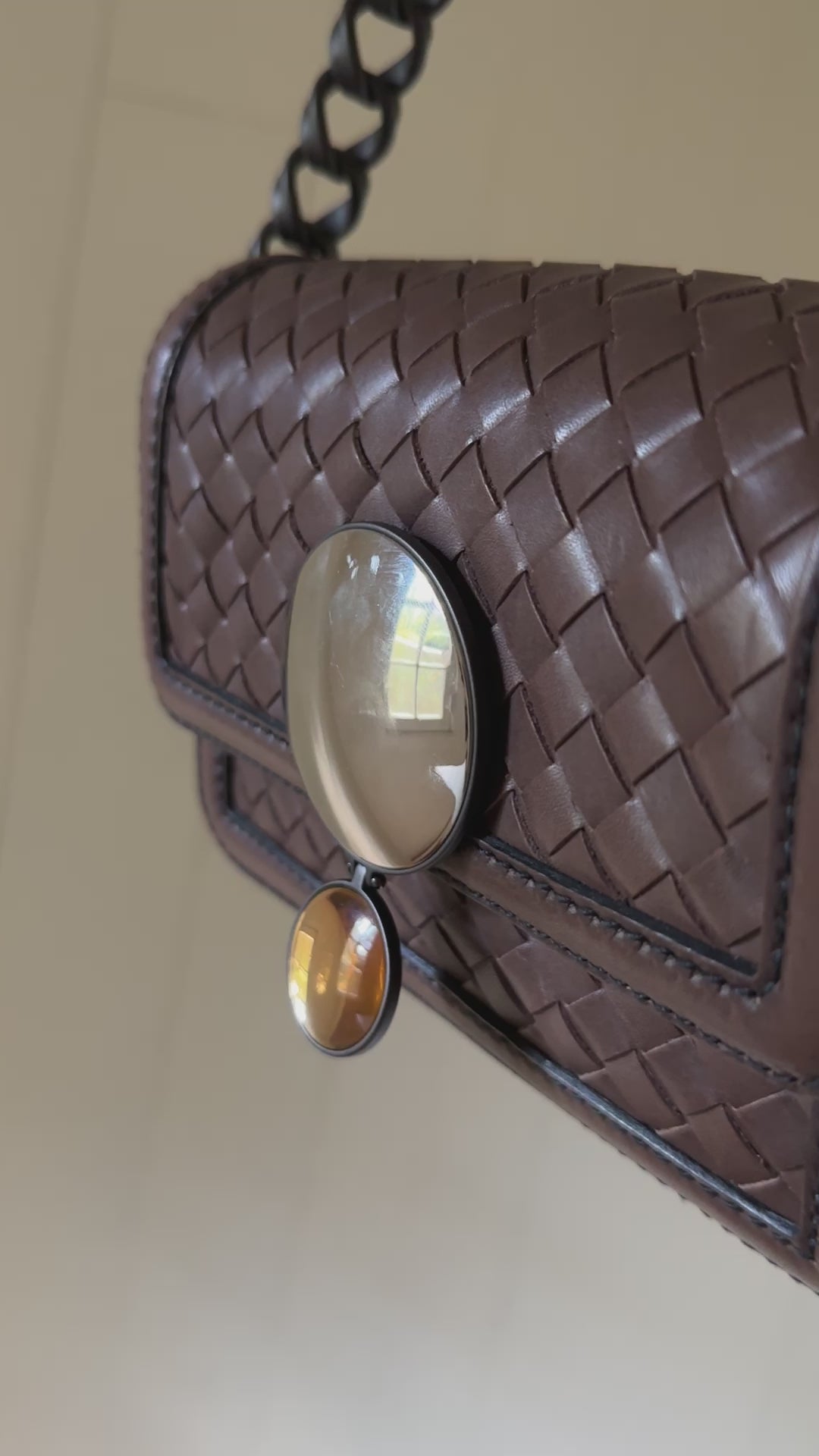 Bottega Veneta Intrecciato Mirror Lens Shoulder Bag