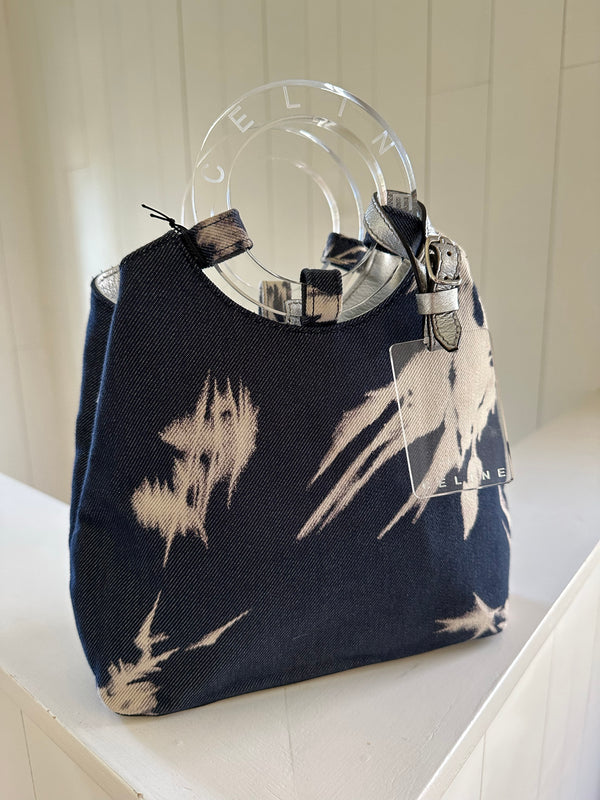 Celine Denim Ring Top Handle Front