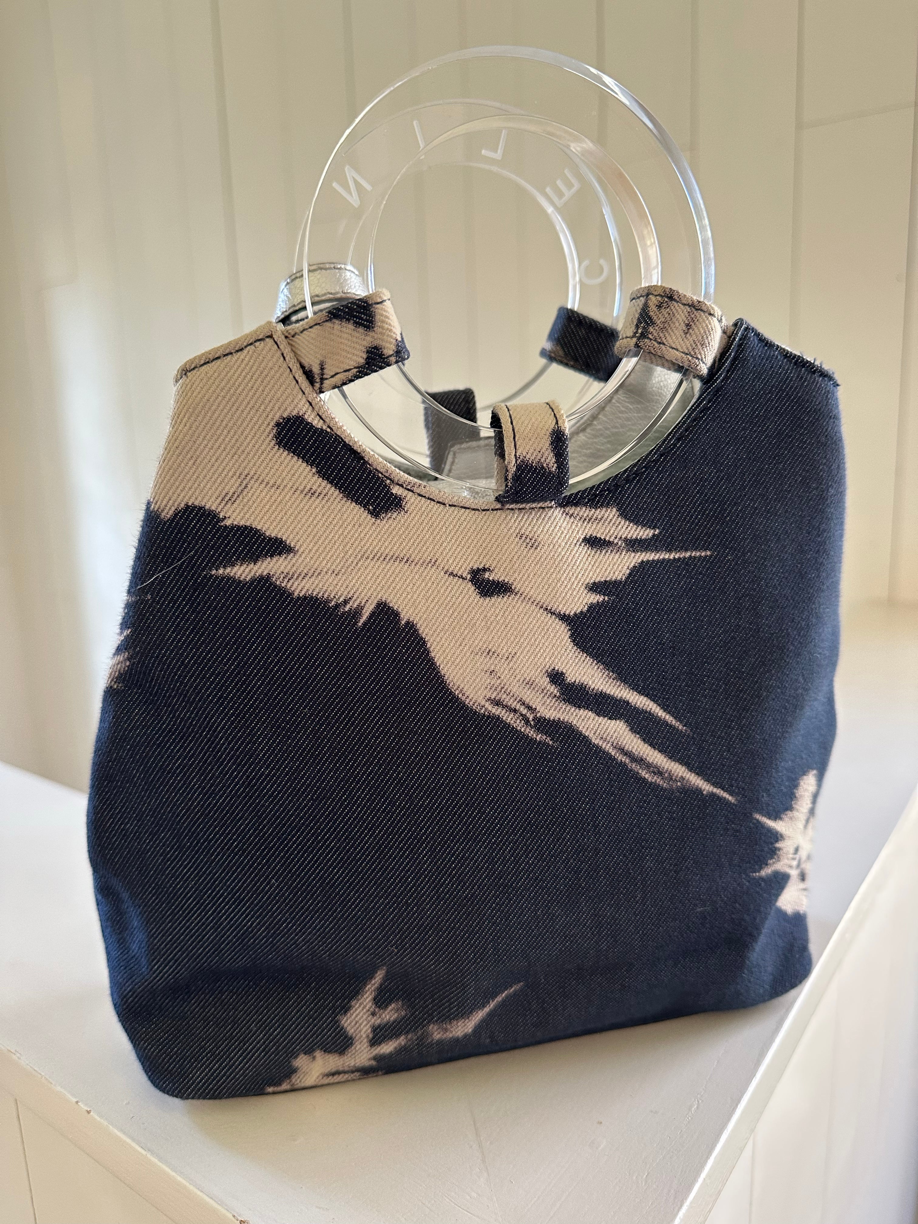 Celine Denim Ring Top Handle Back