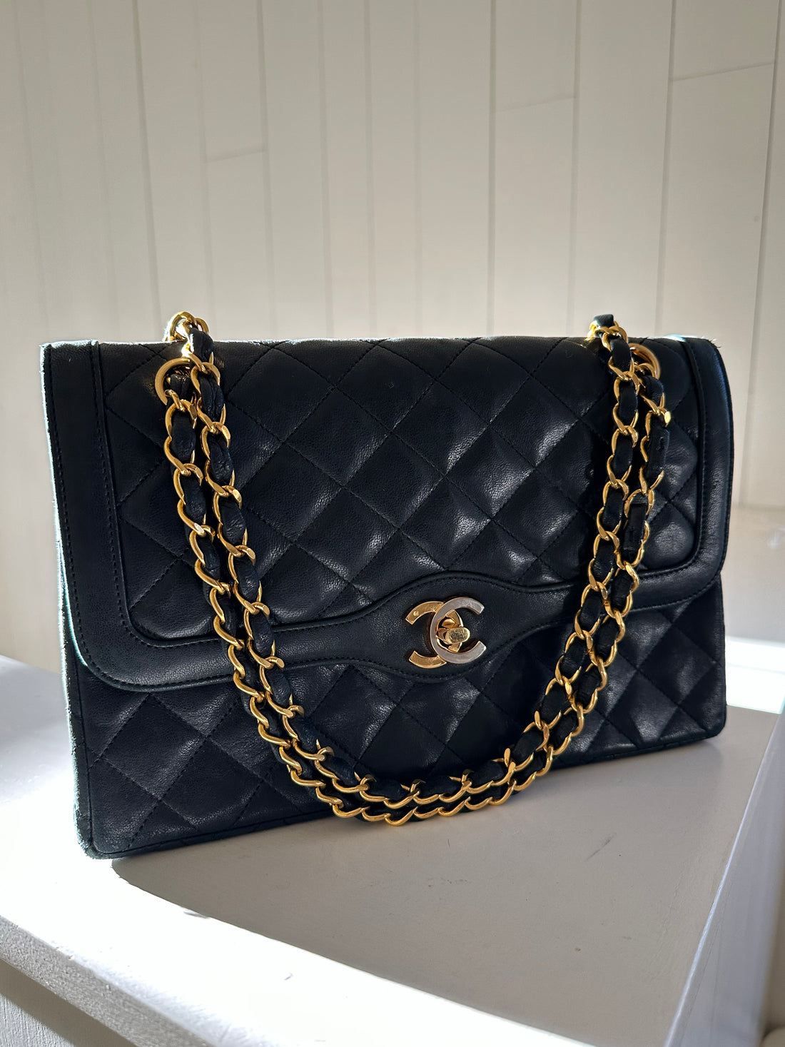 Chanel Paris Double Flap Bag Front