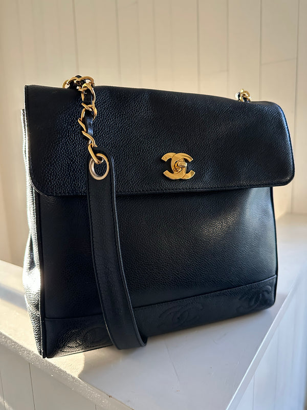 Chanel Triple Stitch CC Tote Front