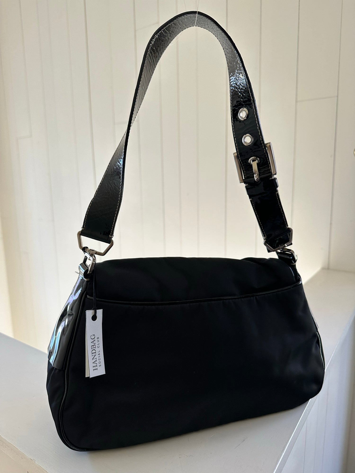 Prada Nylon Shoulder Bag Back