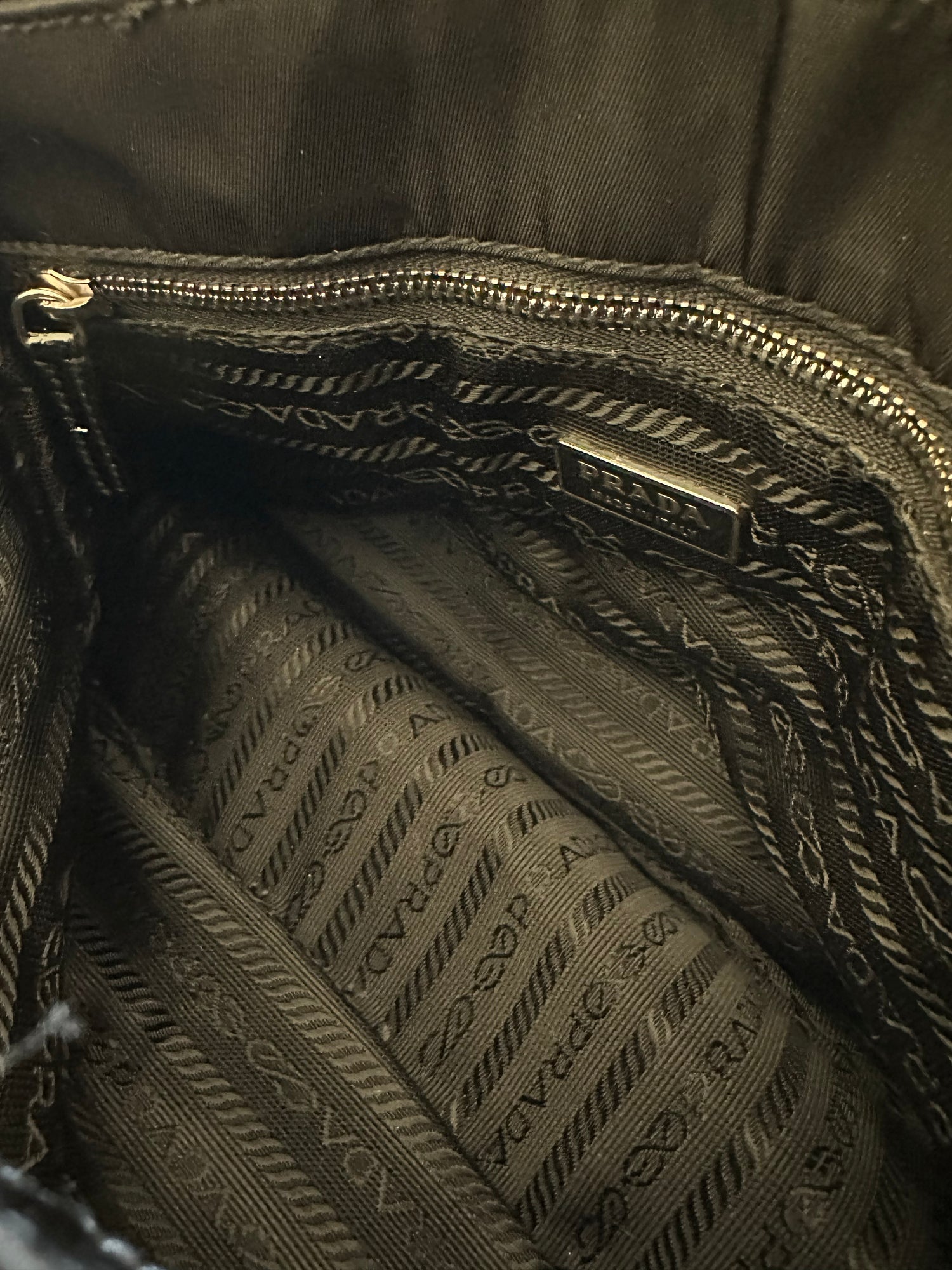 Prada Nylon Shoulder Bag Interior