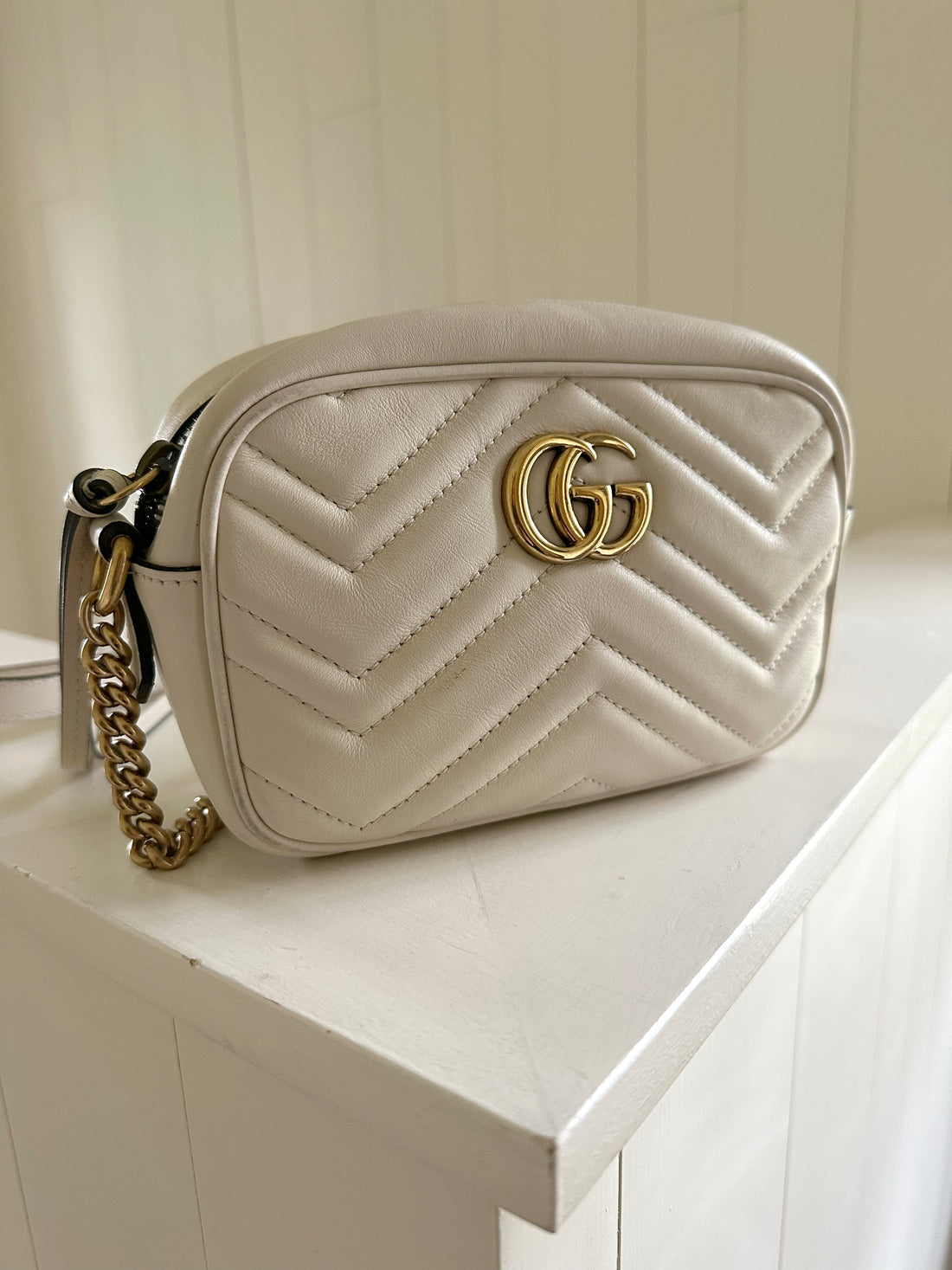 Gucci Small GG Marmont Matelassé Camera Bag Front