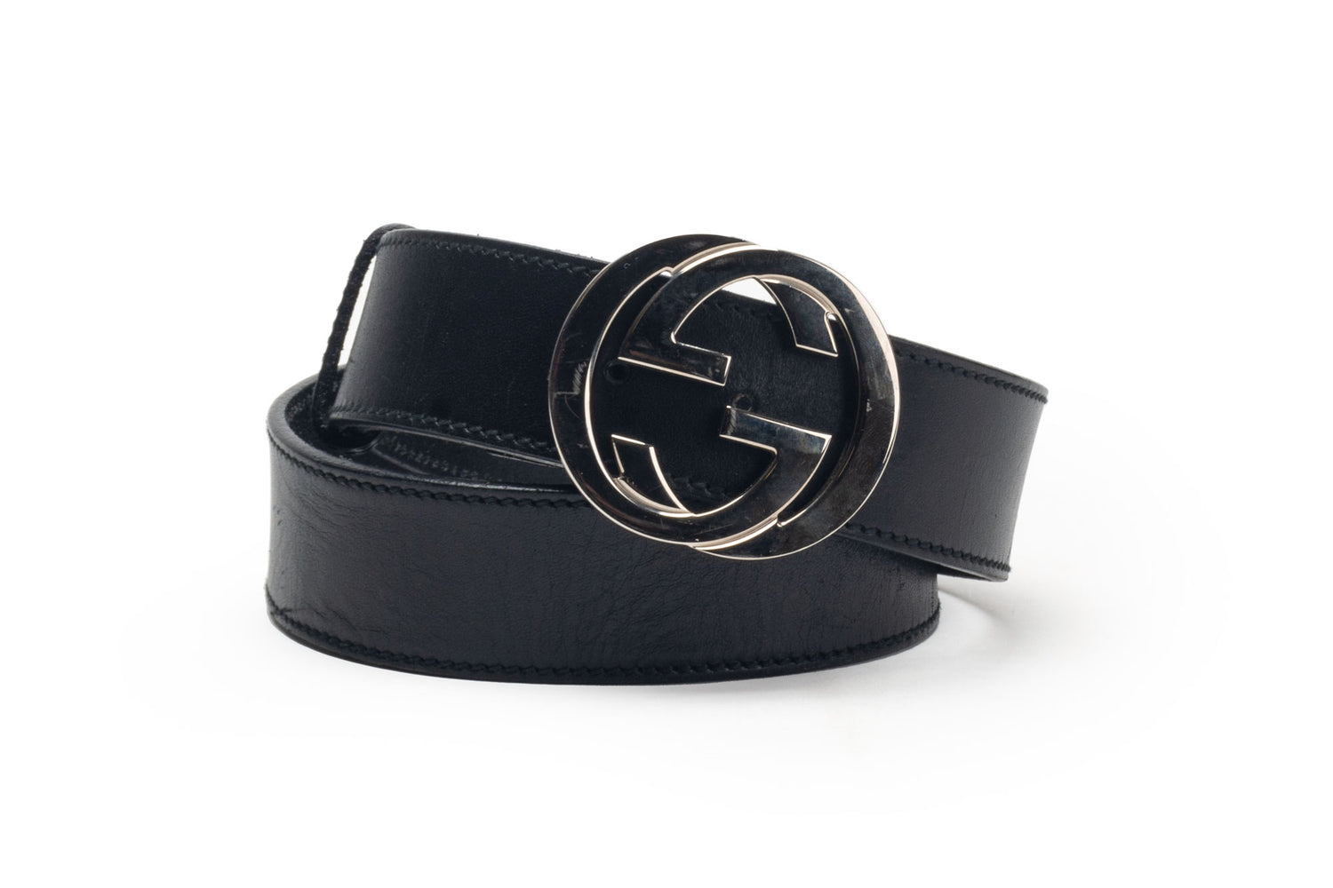 Gucci Interlocking G Logo Leather Belt