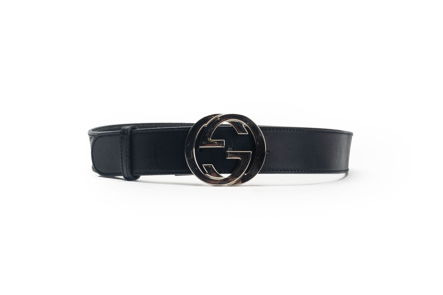 Gucci Interlocking G Logo Leather Belt